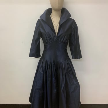 Ricky Freeman for Teri Jon silk taffeta cocktail dress 