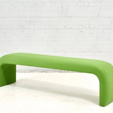 Waterfall Bench in Green Boucle, 1970