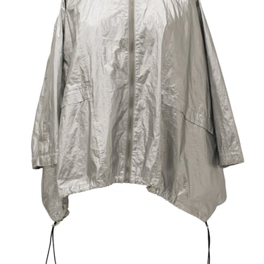 Metallic Zip Details Windbreaker