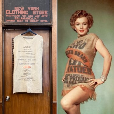 Vintage 1950’s Pop Art Flour Sack Workwear Dress, Vintage 1950’s Workwear, Flour Sack Dress, Pop Art Dress, Vintage Style 