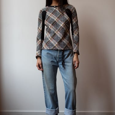 Junya Watanbe Plaid wool top