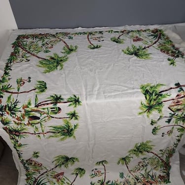 Vintage Hawaiian Table Cloth 