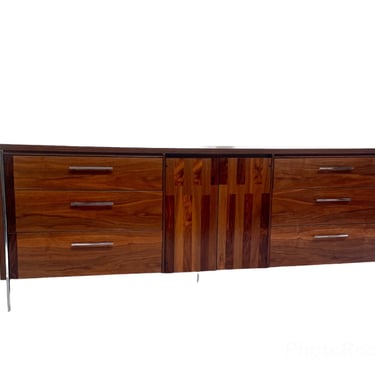 Mixed wood dresser II Credenza II Lowboy Storage - Vintage Mid Century Modern 