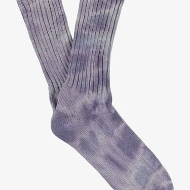 Tie Dye Sock Ecru + Purple