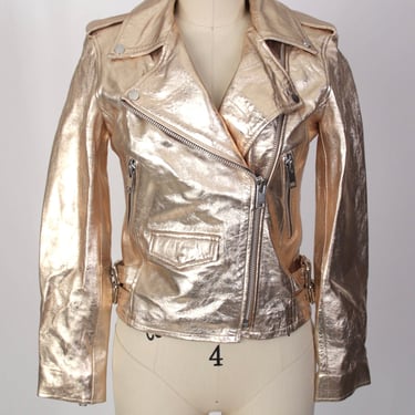 Walter Baker Gold Biker Jacket