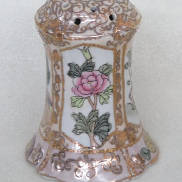 Nippon Hand Painted Hat Pin Holder Ornate Gold Gilded Flowers Landscape 3822B