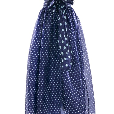 Oscar de la Renta Polka Dot Printed Maxi Skirt