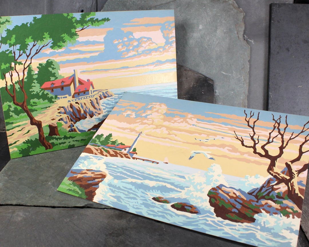 Vintage Paint by Numbers Seascape MidCentury Paint by Numbers Your