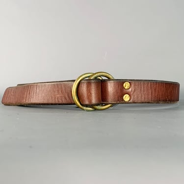 POLO by RALPH LAUREN Vintage Size S Brown Leather Double Ring Belt
