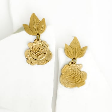 Brass and Sterling Silver Rosa Earrings