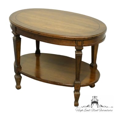 HERITAGE FURNITURE Italian Neoclassical Tuscan Style 28x18" Oval Accent End Table 035-315-3 