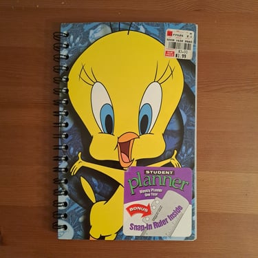 Vintage 90s Tweety Bird School Planner 