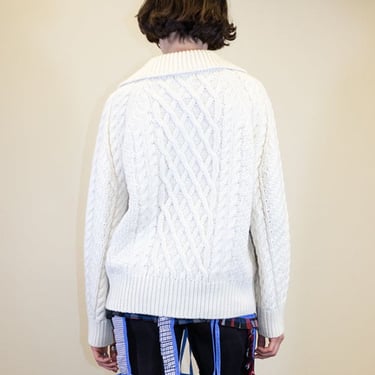 Dunst Fisherman Knit Cardigan - Ivory on Garmentory