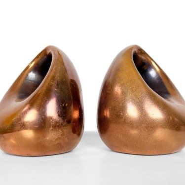 Ben Seibel Copper Bookends for Jenfred-Ware - a Pair 