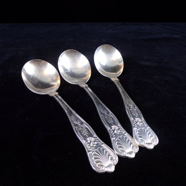 ws/(3) US Navy 7" Stainless (?) Tablespoons