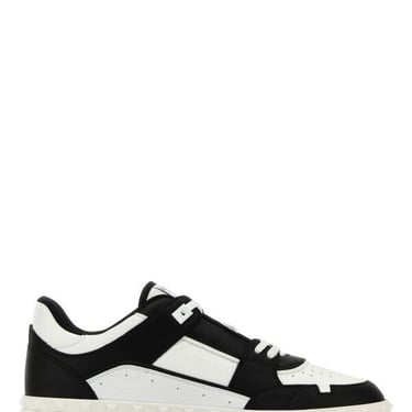 Valentino Garavani Man Two-Tone Leather Freedots Sneakers