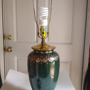 VINTAGE Chinioserie Lamp, Hand Painted Oriental Lamp, Home Decorations 