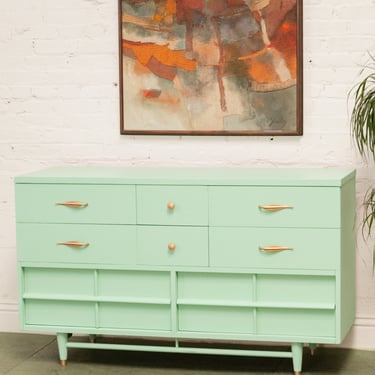 Seafoam Green 1950’s Dresser