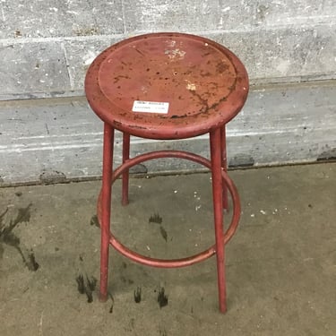 Red Steel Stool (Seattle)