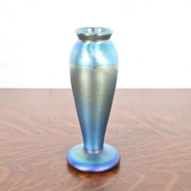 Quezal Arts &#038; Crafts Iridescent Art Glass Vase