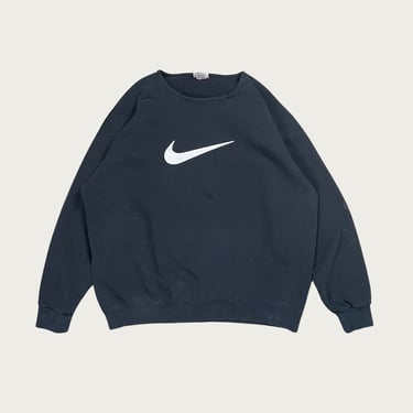 (XL) Vintage Black Nike Swoosh Sweatshirt