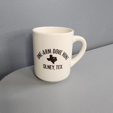 Vintage One Arm Dove Hunt Olney Texas Coffee Mug 