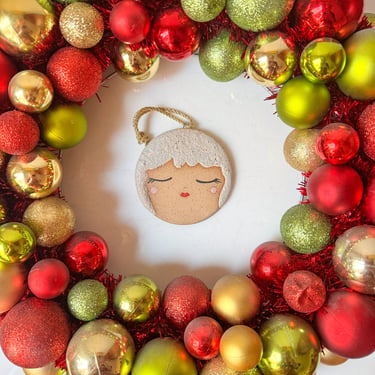 Trouble Doll - Ornament / Wall Hanger - White