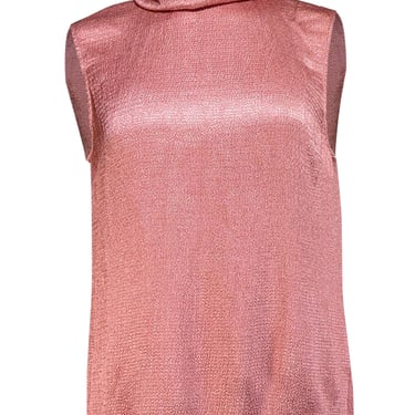 Lapointe - Rose Draped Neck Textured Top Sz 8