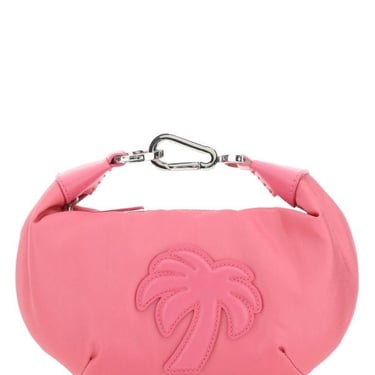 Palm Angels Woman Dark Pink Fabric Big Palm Handbag