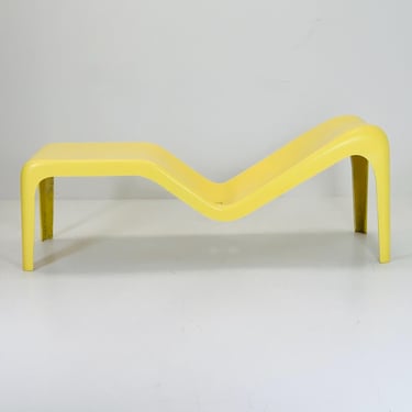 Space age  Yellow   Chaise Lounge Chair – 1970s Mid-Century Modern Sculptural Design 