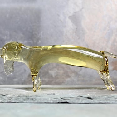 Venetian Style Pulled Glass Dachshund | Hand Crafted Glass Sculpture Dachshund | Dog Lover 