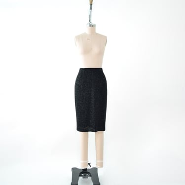 Black Glass Beaded Skirt Med 