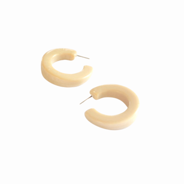 Classic hoops, marbled ivory