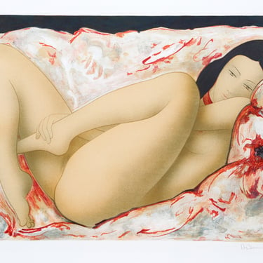 Reclining Nude by Alain Bonnefoit 