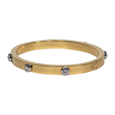 Henri Bendel - Gold Studded Hinge Bangle Bracelet