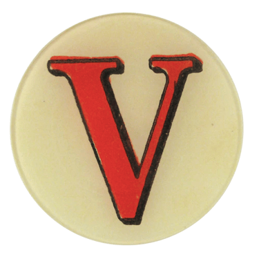 Red Letter V 5 1/4" Round (Copy)