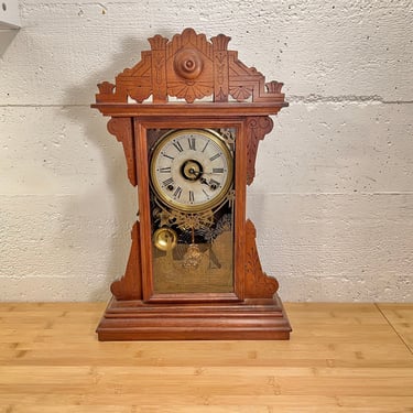 1880s EN Welch 8-Day Parlor Clock, Working Well 