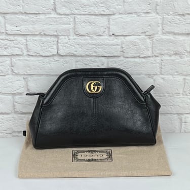 Gucci Black Leather Re(Belle) Small Shoulder Bag, Black/Gold Tone