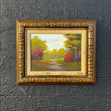 Ornate Framed Nature Oil Painting