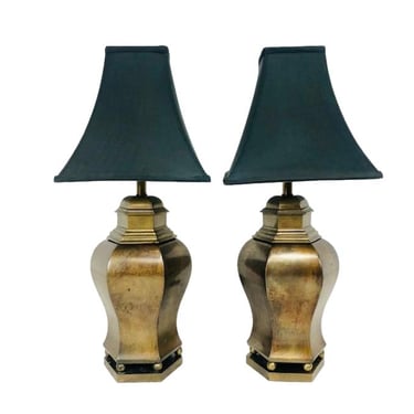#7005 Pair of Brass Lamps in the Style of Frederick Cooper