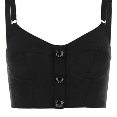 Moschino Women Black Crepe Top