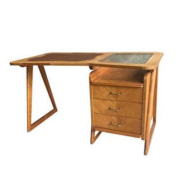 Mid-Century Modern Oak Desk, France, 1950&#8217;s