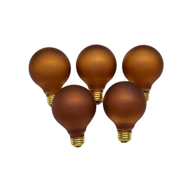 5 Light Bulbs Amber 3" Diameter 25w Incandescent for 1920s Sconces and Vintage 1930s Lighting,  Free Shipping! 7/4 