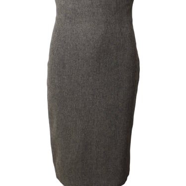 NORMA KAMALI- AS IS 1970s Grey Wool Pencil Skirt, Size 4