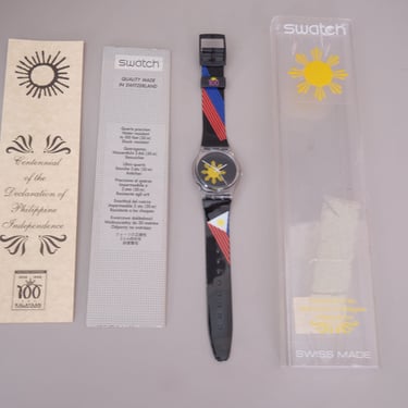 Vintage 1997 Swatch Watch Centennial Philippine Independence by Jamie Zobel 