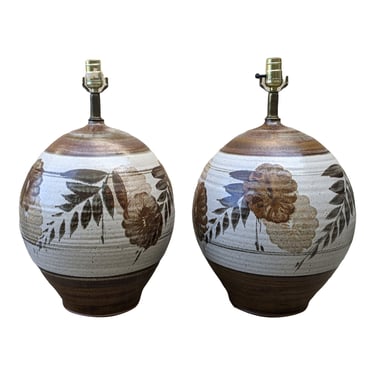 COMING SOON - Vintage Earthenware Lamps in the Style of California Pottery - a Pair