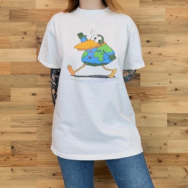 Vintage 1995 Smithsonian Institution Earth 2U Exploring Geography Exhibition Tee Shirt T-Shirt 