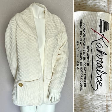 Long Cardigan, Sweater Coat, Knit Jacket, Bolero Vintage 70s 