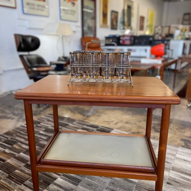 Danish Teak Expandable Bar Cart with Removable Tray by Grete Jalk for Poul Jeppesens Møbelfabrik