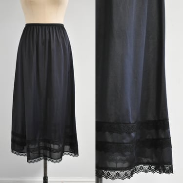 1970s/80s Black Half Slip 